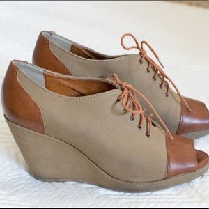 Madewell Leather and Canvas Oxford Wedge